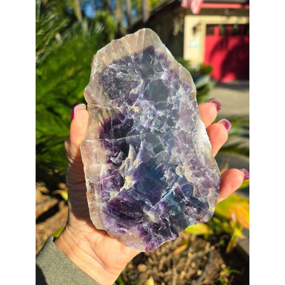 Rainbow Fluorite Crystal Natural Stone Slab - Picture 10 of 12